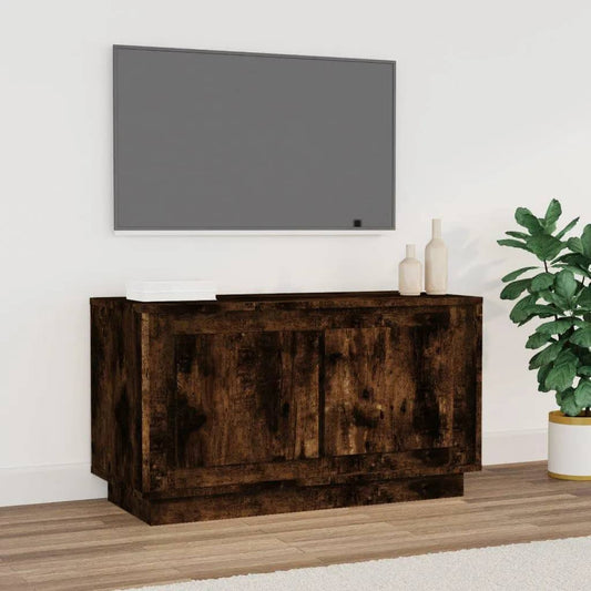 Mobile Porta TV Rovere Fumo 80x35x45 cm in Legno Multistrato - homemem39