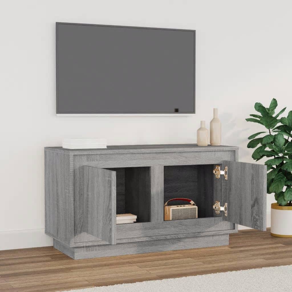 Mobile Porta TV Grigio Sonoma 80x35x45 cm in Legno Multistrato - homemem39