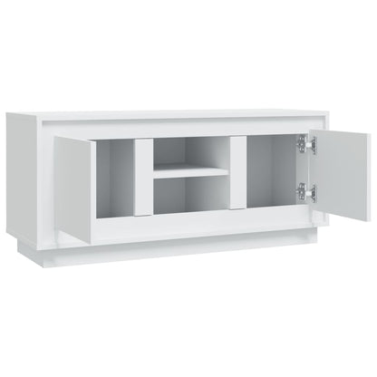 Mobile Porta TV Bianco 102x35x45 cm in Legno Multistrato - homemem39