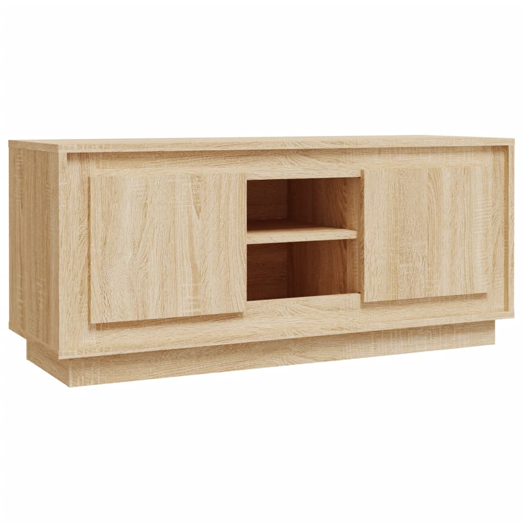 Mobile Porta TV Rovere Sonoma 102x35x45 cm in Legno Multistrato - homemem39