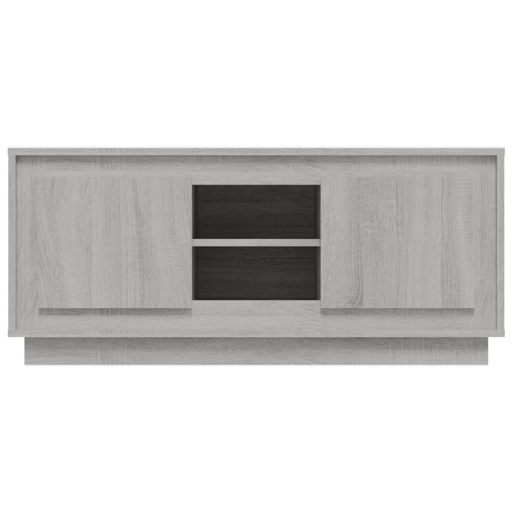 Mobile TV Grigio Sonoma 102x35x45 cm in Legno Multistrato - homemem39