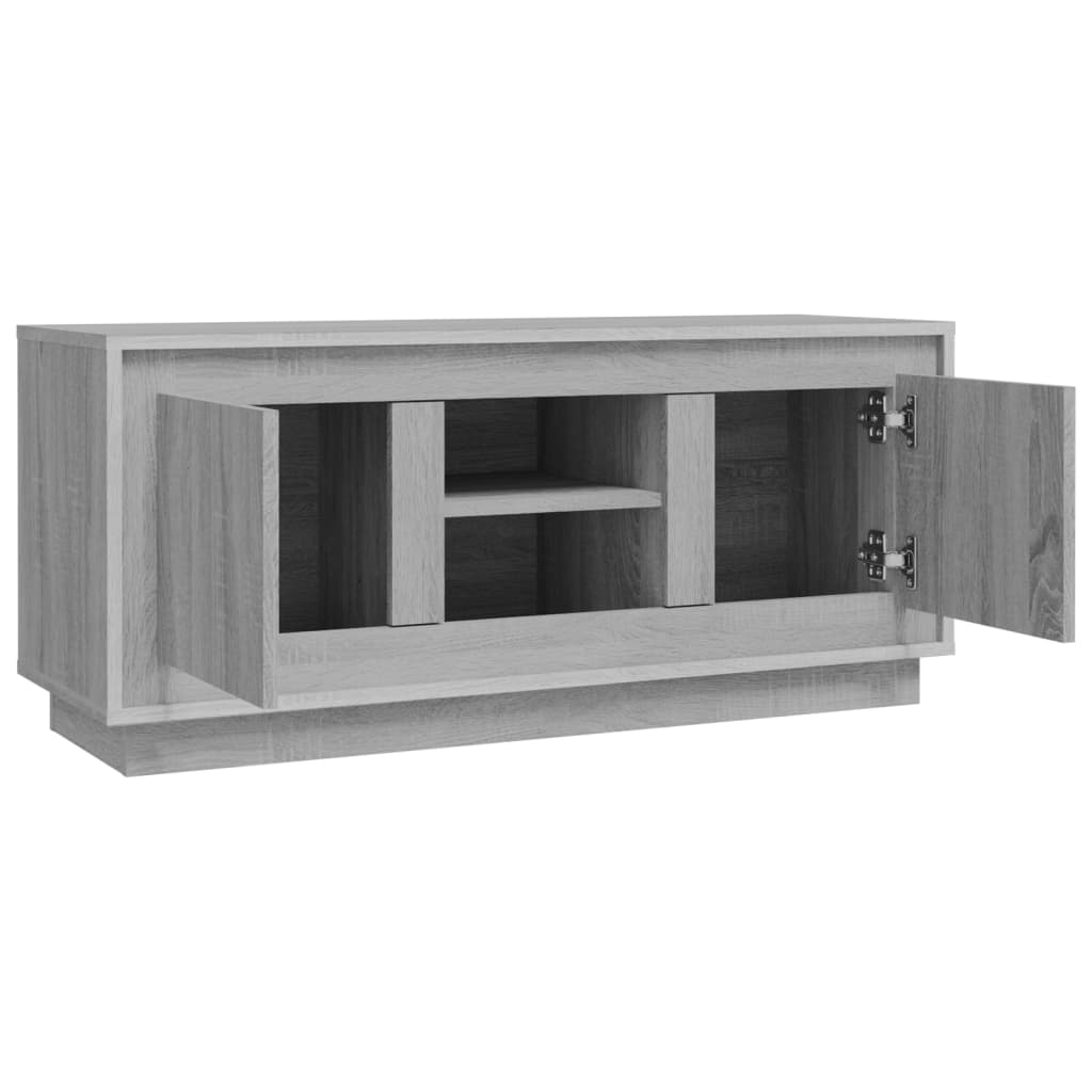 Mobile TV Grigio Sonoma 102x35x45 cm in Legno Multistrato - homemem39