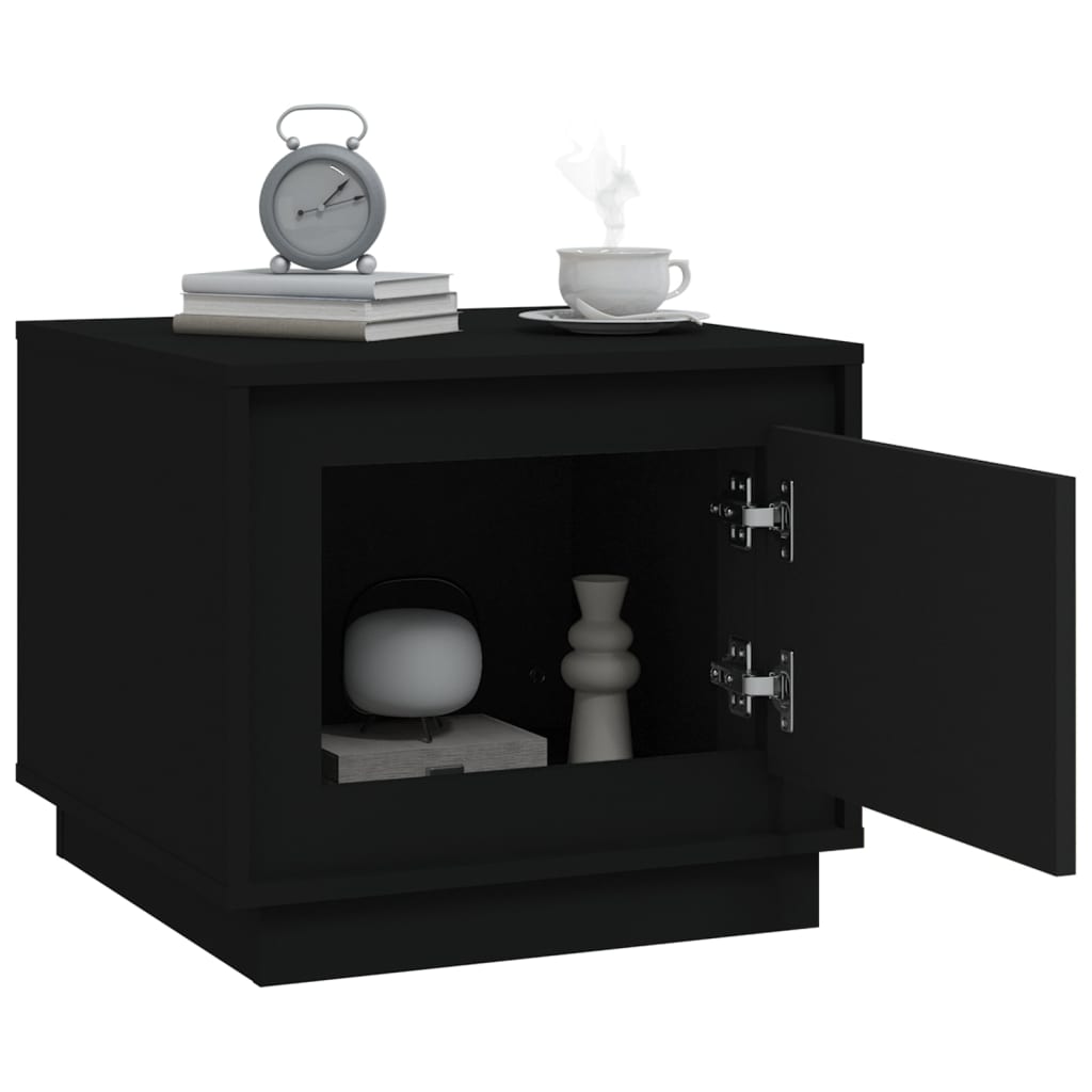 Tavolino da Salotto Nero 51x50x44 cm in Legno Multistrato - homemem39