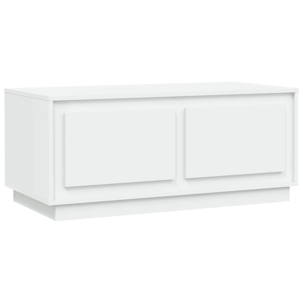 Tavolino da Salotto Bianco 102x50x44 cm in Legno Multistrato - homemem39