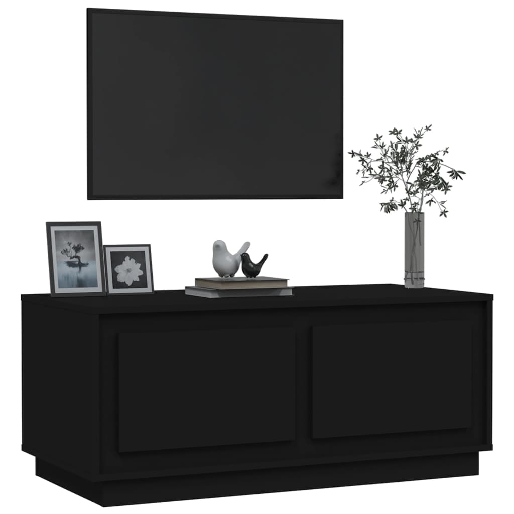 Tavolino da Salotto Nero 102x50x44 cm in Legno Multistrato - homemem39