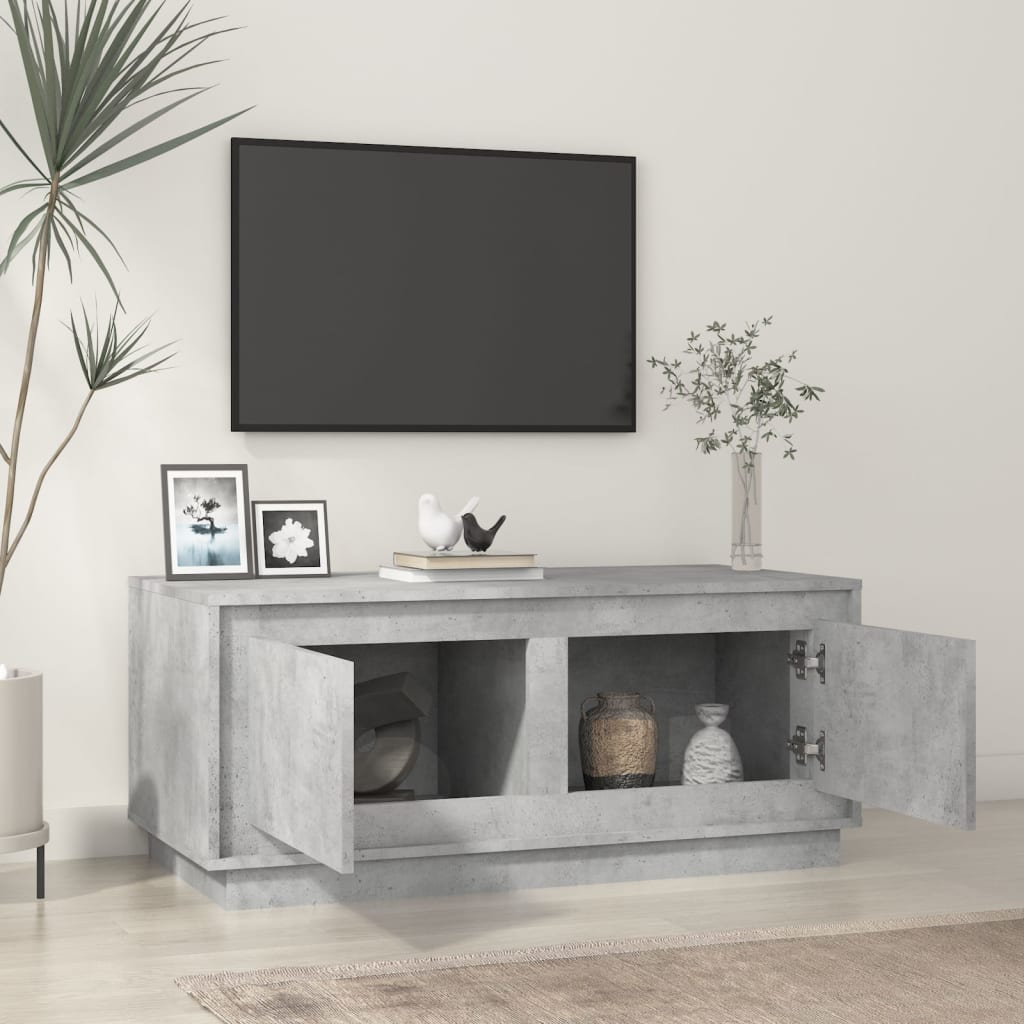 Tavolino Salotto Grigio Cemento 102x50x44 cm Legno Multistrato - homemem39