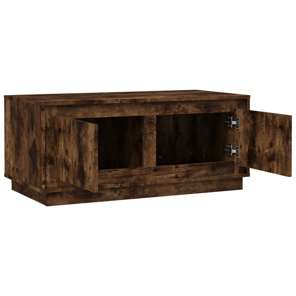 Tavolino da Salotto Rovere Fumo 102x50x44 cm Legno Multistrato - homemem39