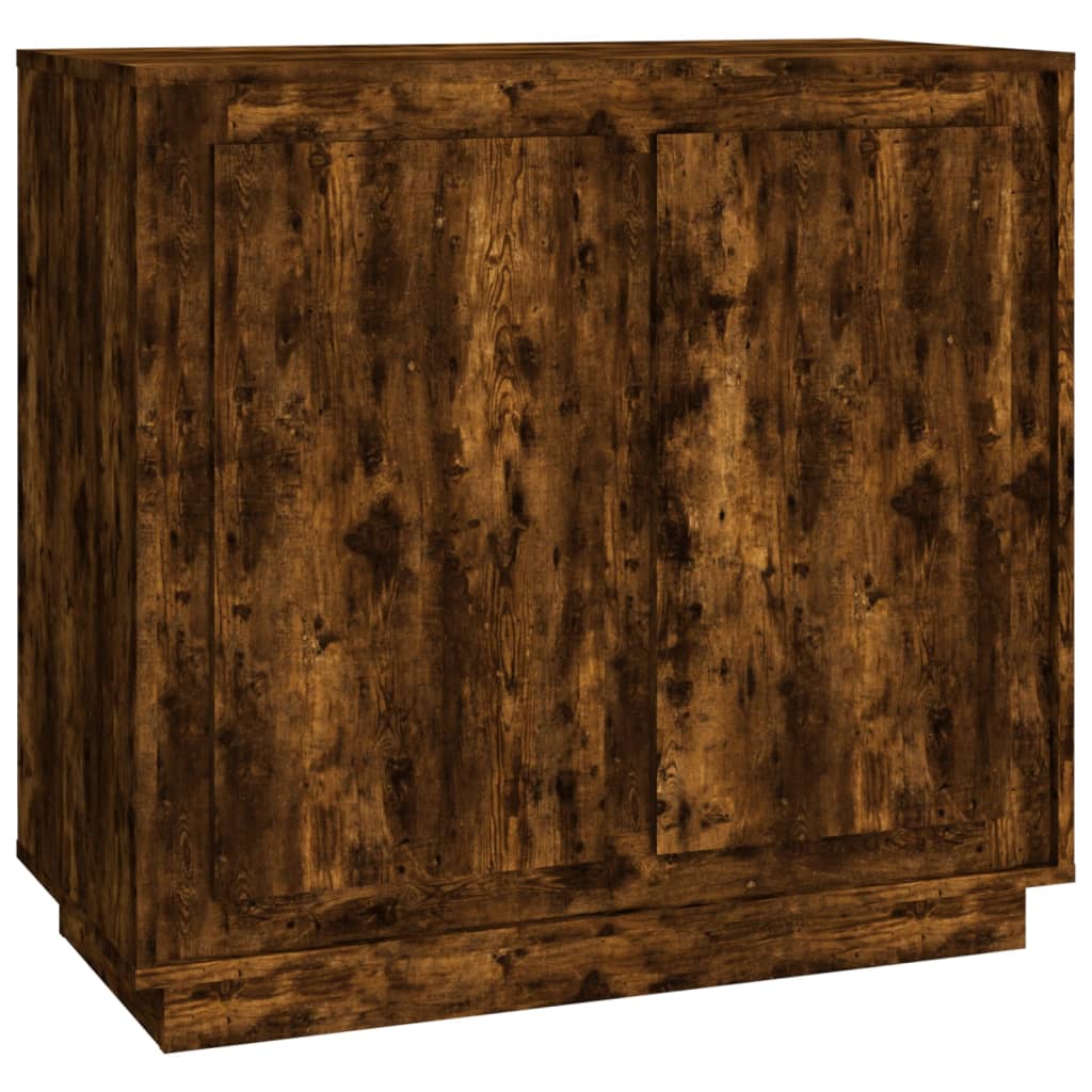 Credenza Rovere Fumo 80x34x75 cm in Legno Multistrato - homemem39