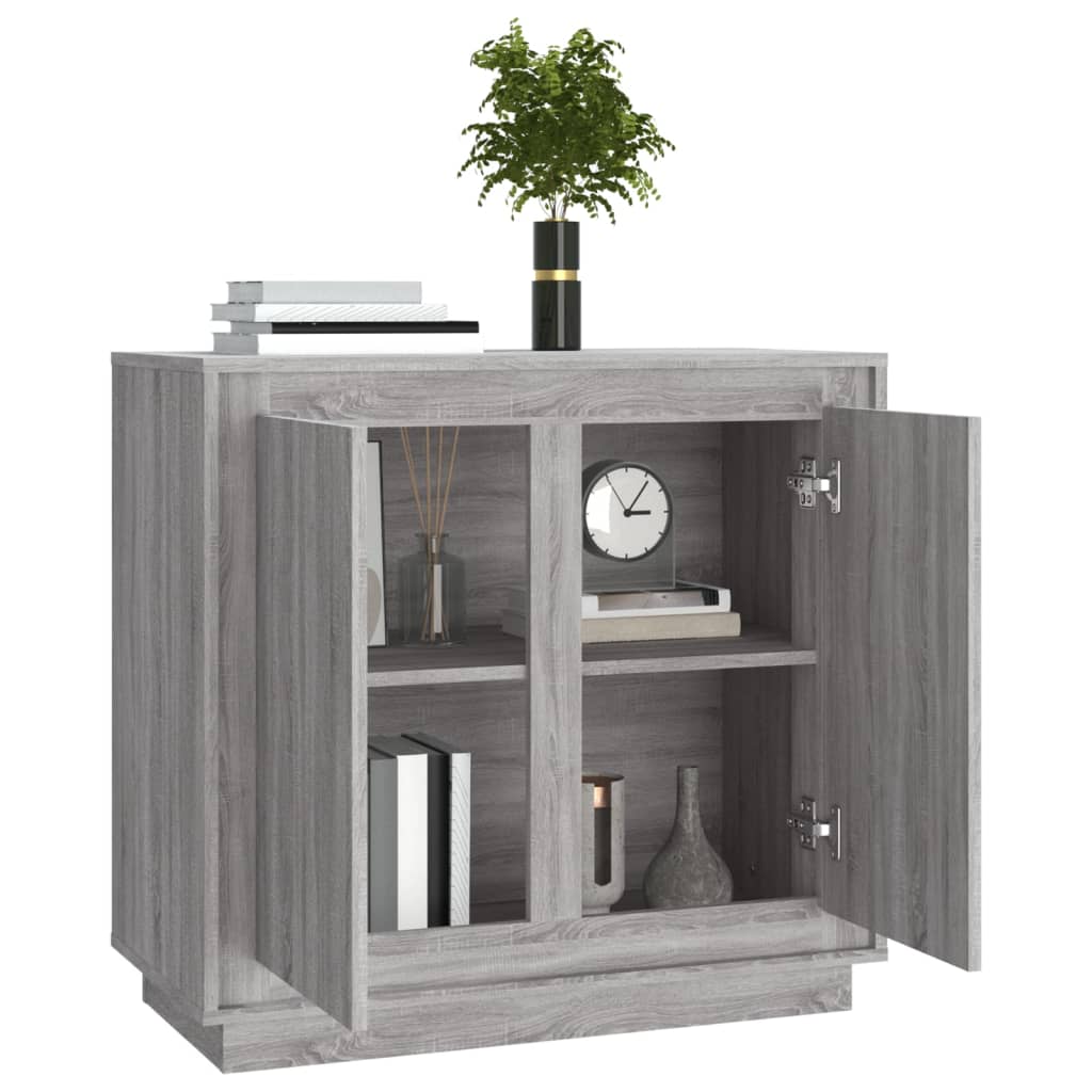 Credenza Grigio Sonoma 80x34x75 cm in Legno Multistrato - homemem39