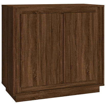 Credenza Rovere Marrone 80x34x75 cm in Legno Multistrato - homemem39