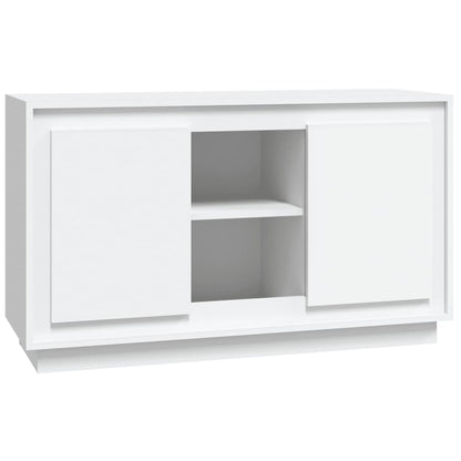 Credenza Bianca 102x35x60 cm in Legno Multistrato - homemem39