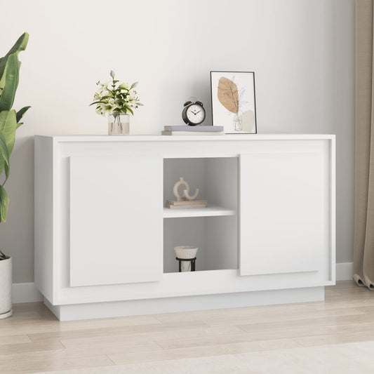 Credenza Bianca 102x35x60 cm in Legno Multistrato - homemem39