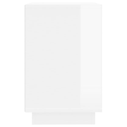 Credenza Bianco Lucido 102x35x60 cm in Legno Multistrato - homemem39