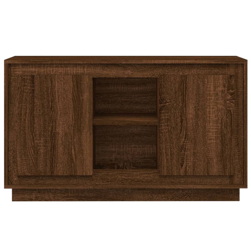 Credenza Rovere Marrone 102x35x60 cm in Legno Multistrato - homemem39