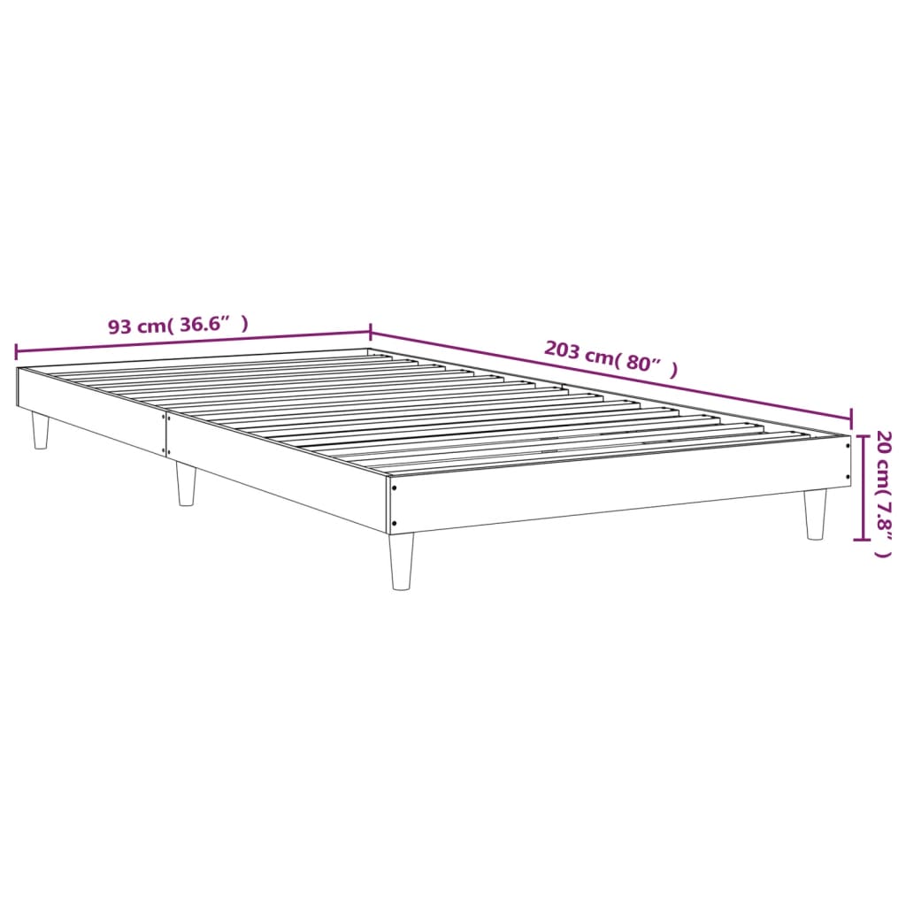 Giroletto Nero 90x200 cm in Legno Multistrato - homemem39