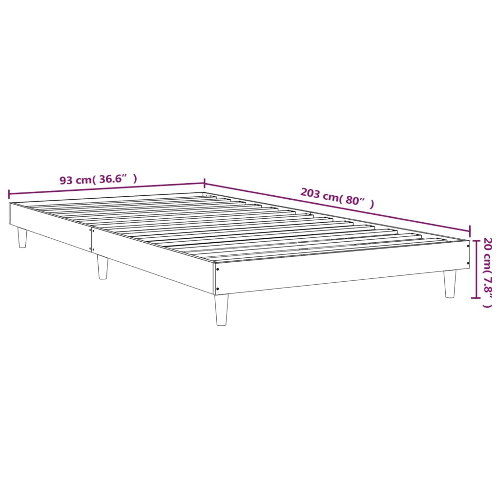 Giroletto Rovere Fumo 90x200 cm in Legno Multistrato - homemem39