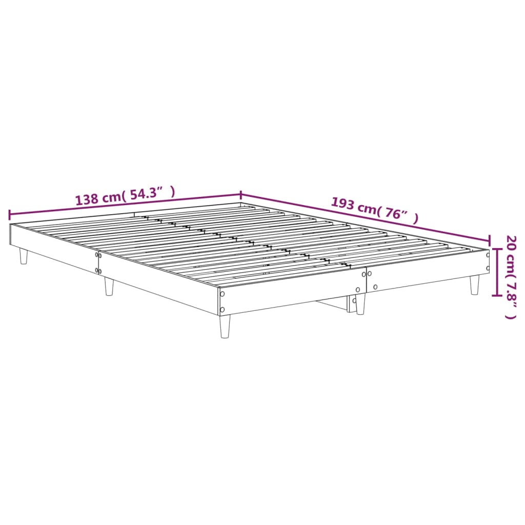 Giroletto Bianco 135x190 cm in Legno Multistrato - homemem39