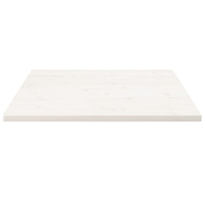 Piano Tavolo Bianco 80x80x2,5cm Legno Massello di Pino Quadrato - homemem39