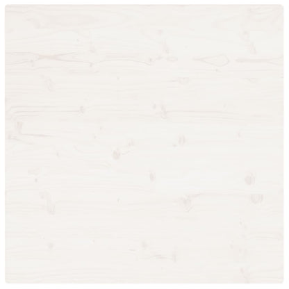 Piano Tavolo Bianco 80x80x2,5cm Legno Massello di Pino Quadrato - homemem39
