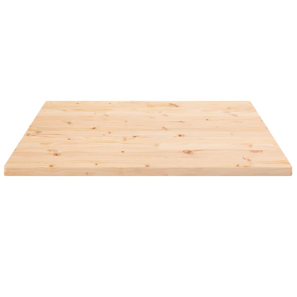 Piano Tavolo 90x90x2,5 cm in Legno Massello di Pino Quadrato - homemem39