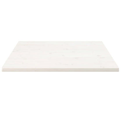 Piano Tavolo Bianco 90x90x2,5cm Legno Massello di Pino Quadrato - homemem39
