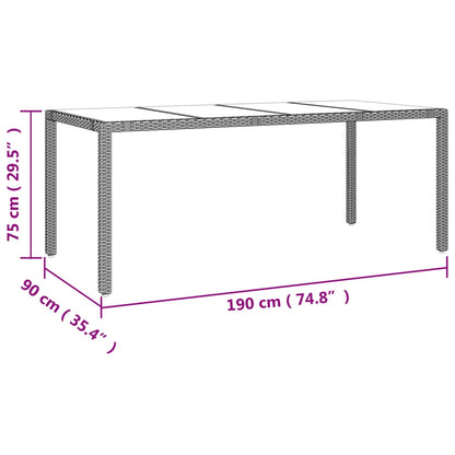 Set da Pranzo da Giardino 9 pz con Cuscini Beige in Polyrattan - homemem39