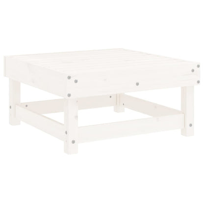 Poggiapiedi Giardino con Cuscini 2pz Legno Massello Pino Bianco - homemem39