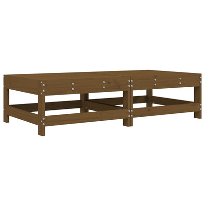 Poggiapiedi Giardino con Cuscini 2pz Legno Massello Pino Miele - homemem39