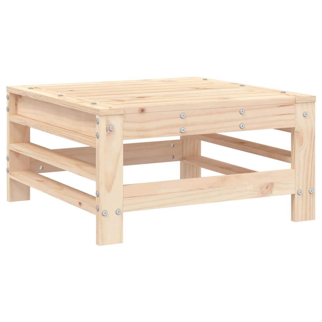 Poggiapiedi da Giardino con Cuscini 2 pz Legno Massello di Pino - homemem39