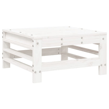 Poggiapiedi Giardino con Cuscini 2pz Legno Massello Pino Bianco - homemem39