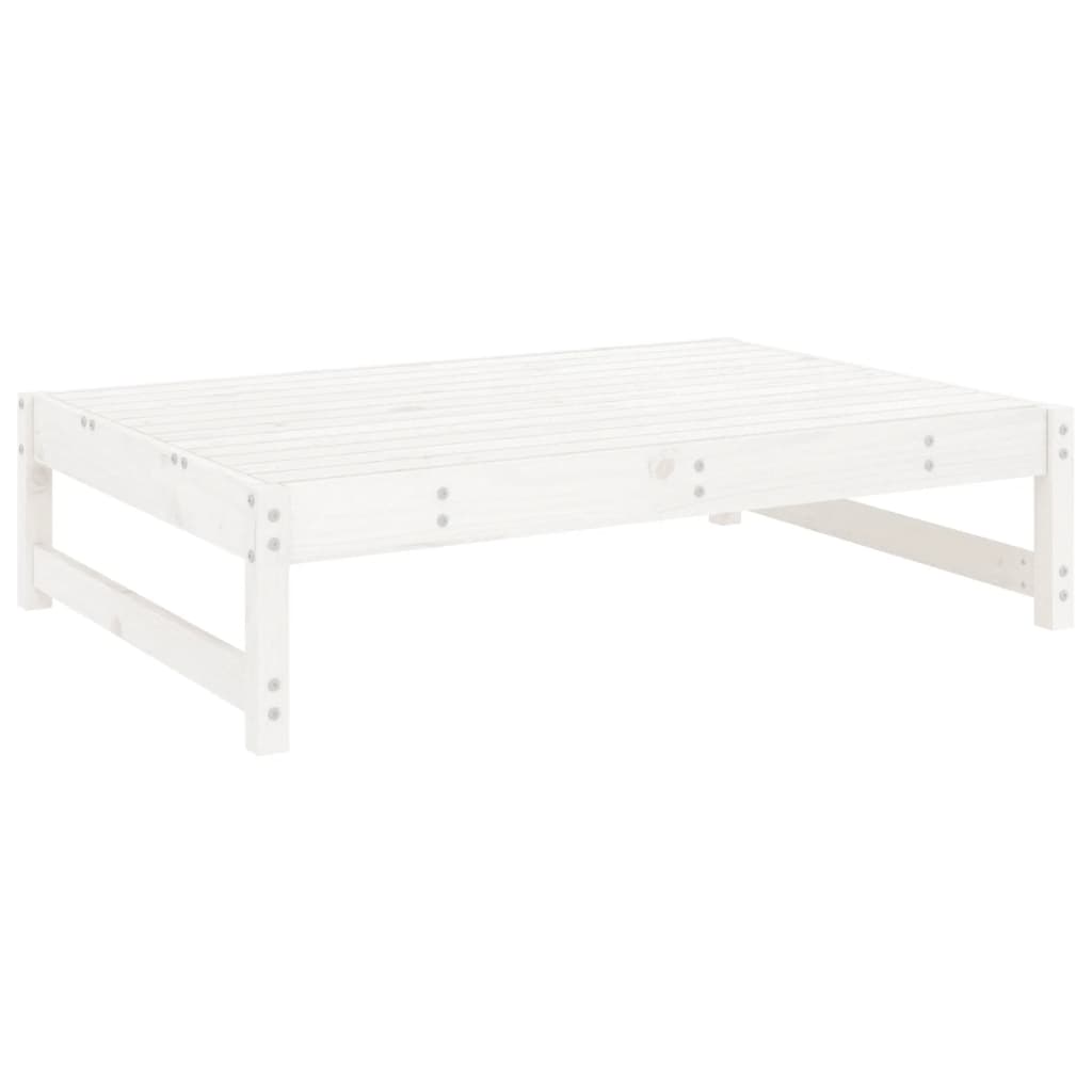 Poggiapiedi da Giardino 120x80 cm Legno Massello di Pino Bianco - homemem39