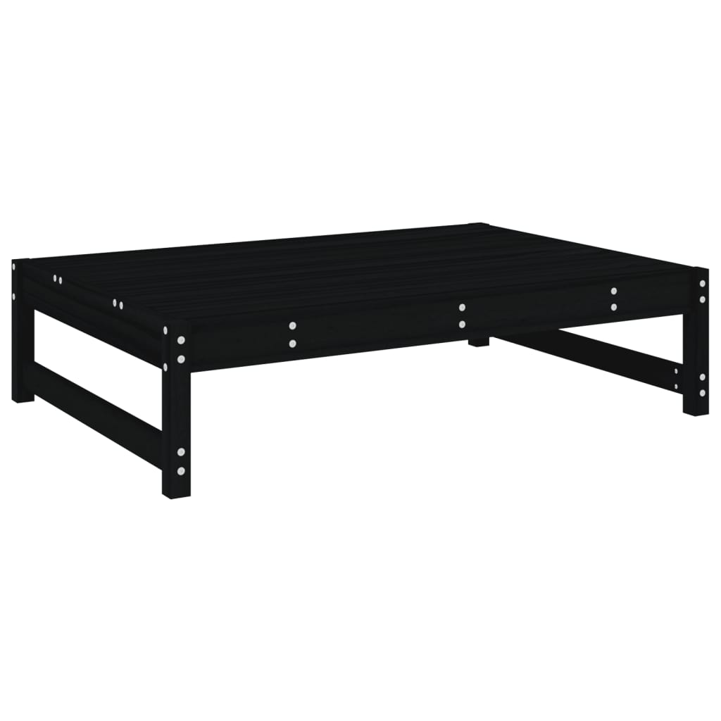 Poggiapiedi da Giardino 120x80 cm Legno Massello di Pino Nero - homemem39