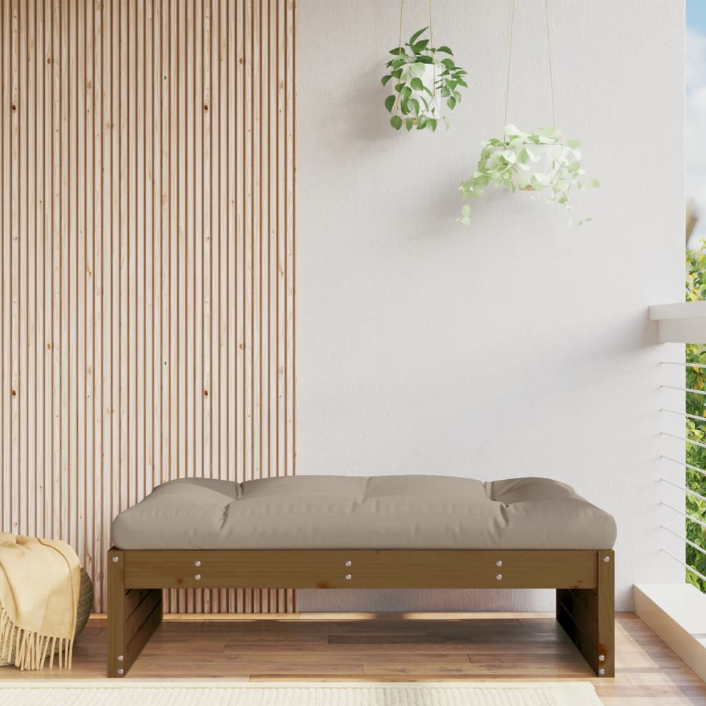 Poggiapiedi da Giardino 120x80 cm Legno Massello di Pino Miele - homemem39