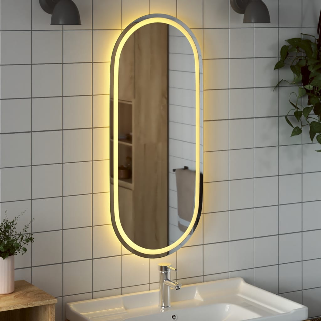 Specchio da Bagno LED 100x45 cm Ovale - homemem39