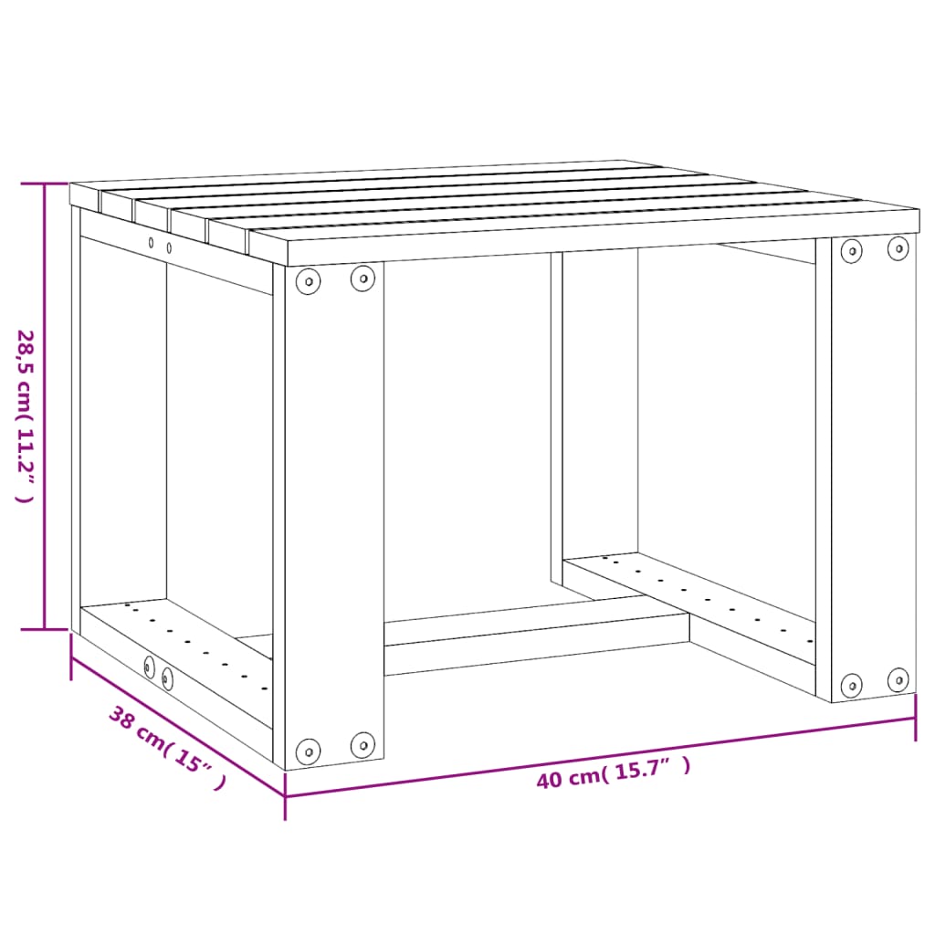 Lettini con Tavolino 2 pz in Legno Massello di Pino - homemem39