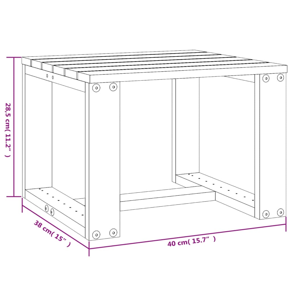 Lettini con Tavolino 2 pz Grigi in Legno Massello di Pino - homemem39