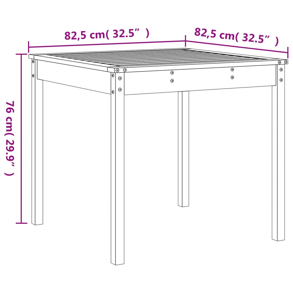 Set da Pranzo per Giardino 5pz Grigio in Legno Massello di Pino - homemem39