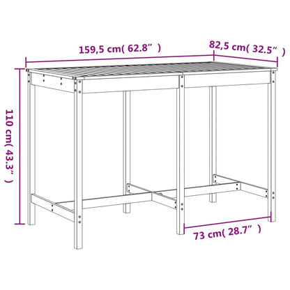 Set Bar da Giardino 7 pz in Legno Massello di Pino - homemem39