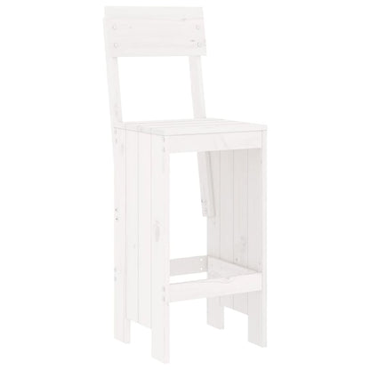 Set Bar da Giardino 3 pz Bianco in Legno Massello di Pino - homemem39