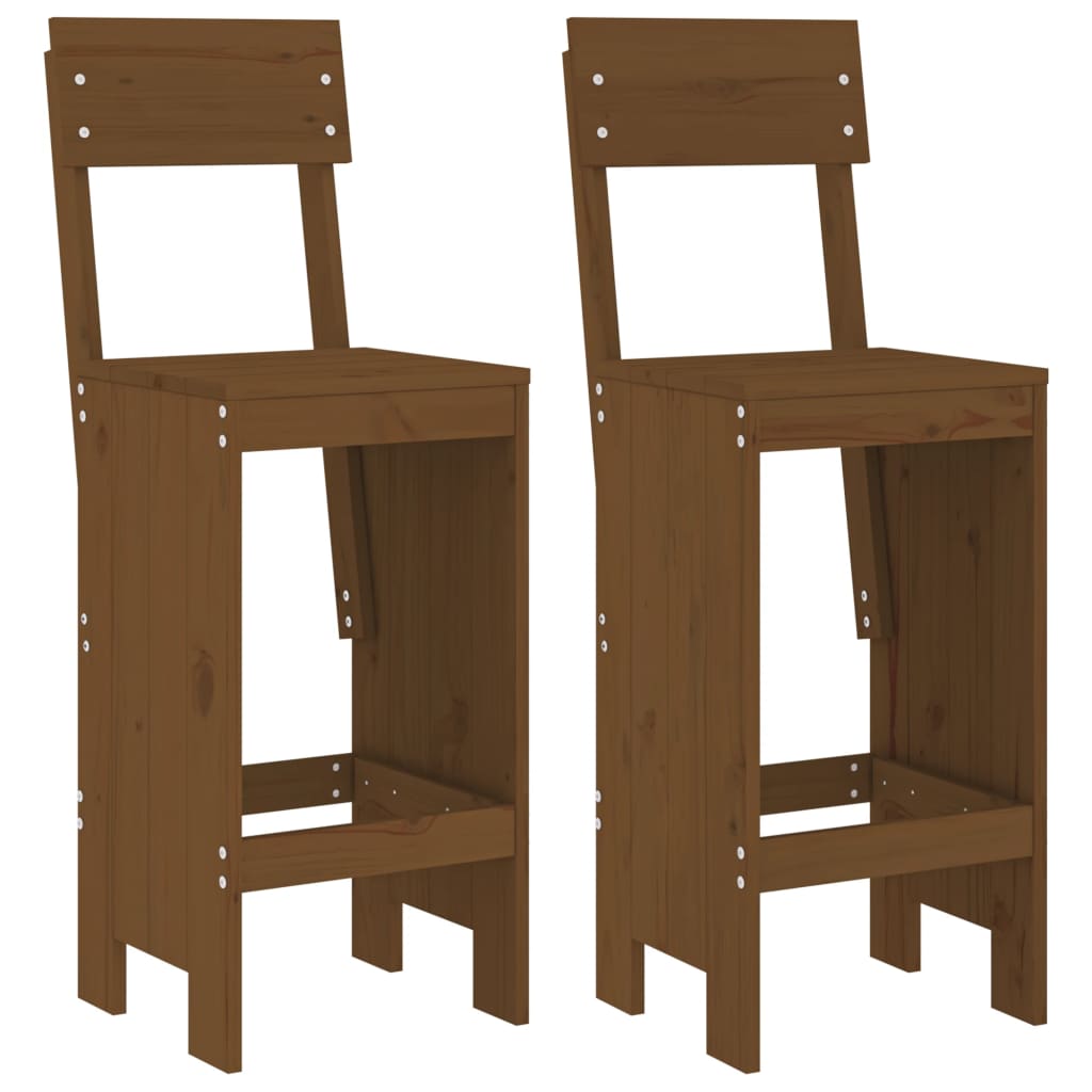 Set Bar da Giardino 3 pz Miele in Legno Massello di Pino - homemem39