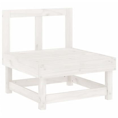 Set Salotto da Giardino 3 pz Bianco in Legno Massello di Pino - homemem39