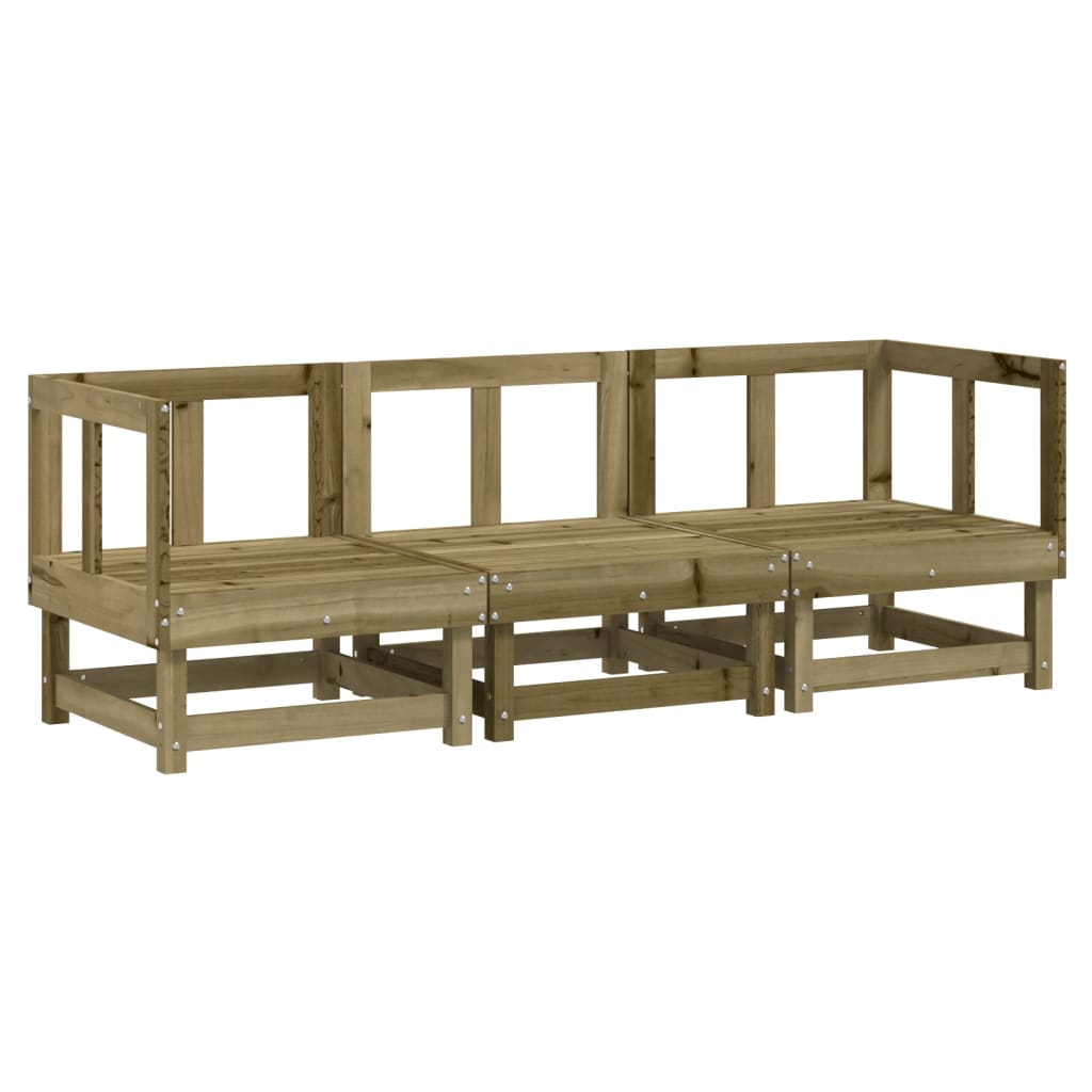 Set Salotto da Giardino 3 pz in Legno Impregnato di Pino - homemem39