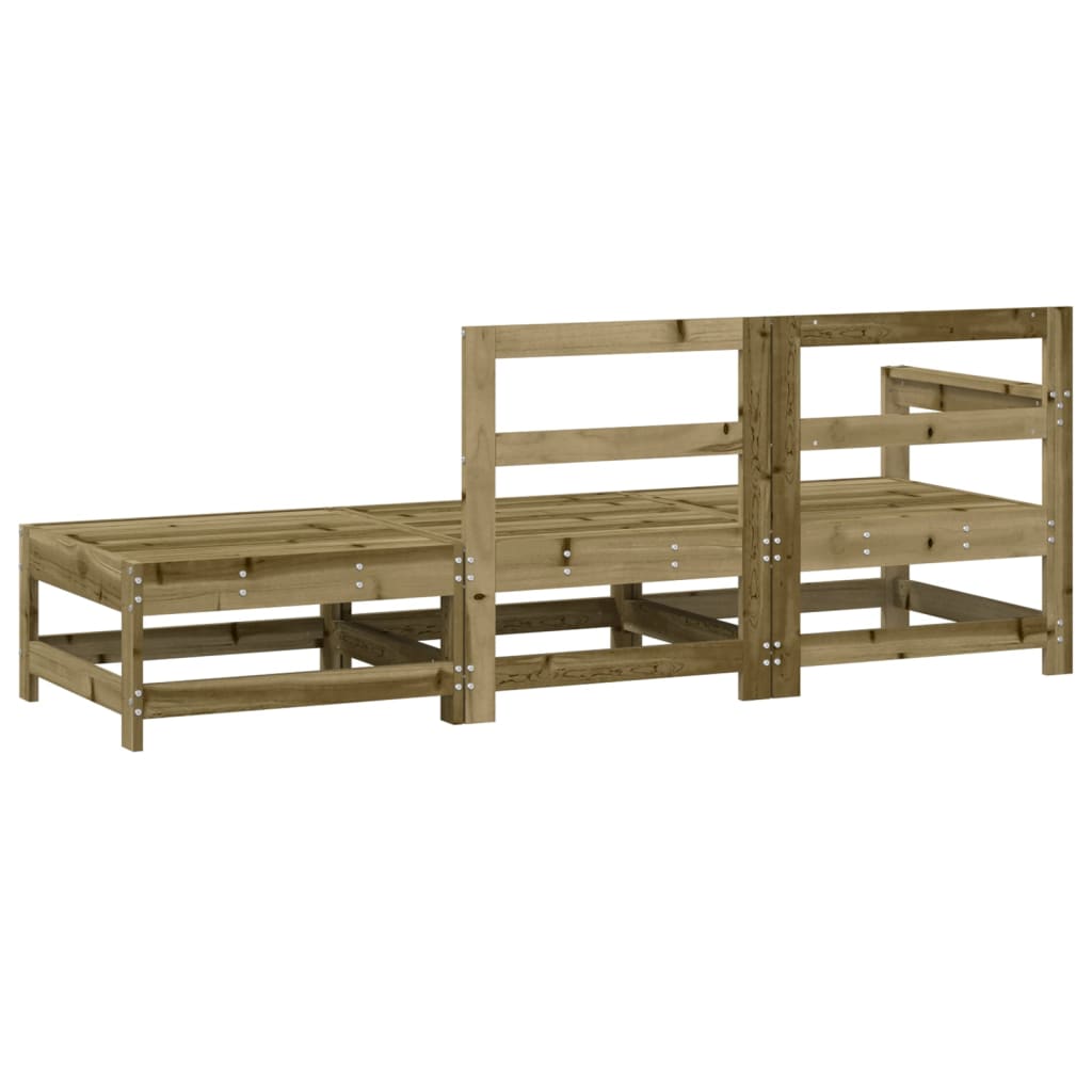 Set Salotto da Giardino 3 pz in Legno Impregnato di Pino - homemem39