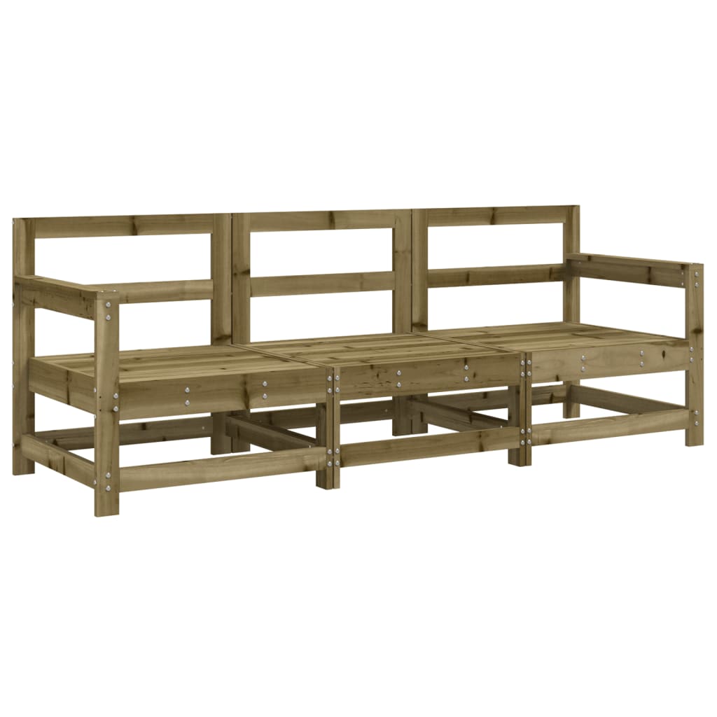 Set Salotto da Giardino 3 pz in Legno Impregnato di Pino - homemem39