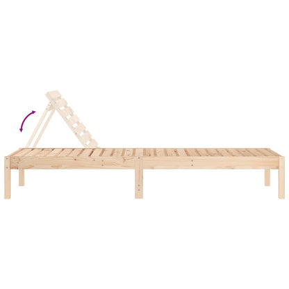 Lettini Prendisole 2pz 199,5x60x74 cm in Legno Massello di Pino - homemem39