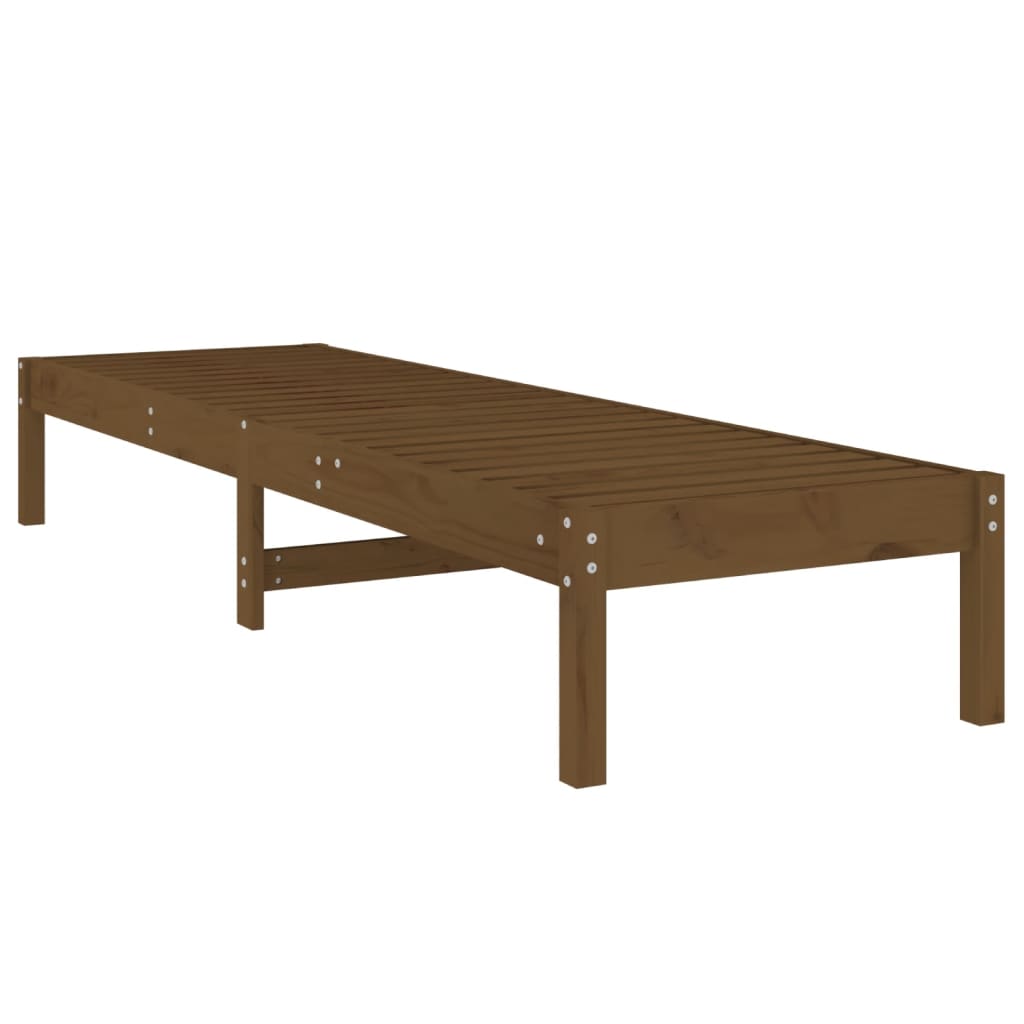 Lettini Prendisole 2pz Miele 199,5x60x74 cm Legno Massello Pino - homemem39