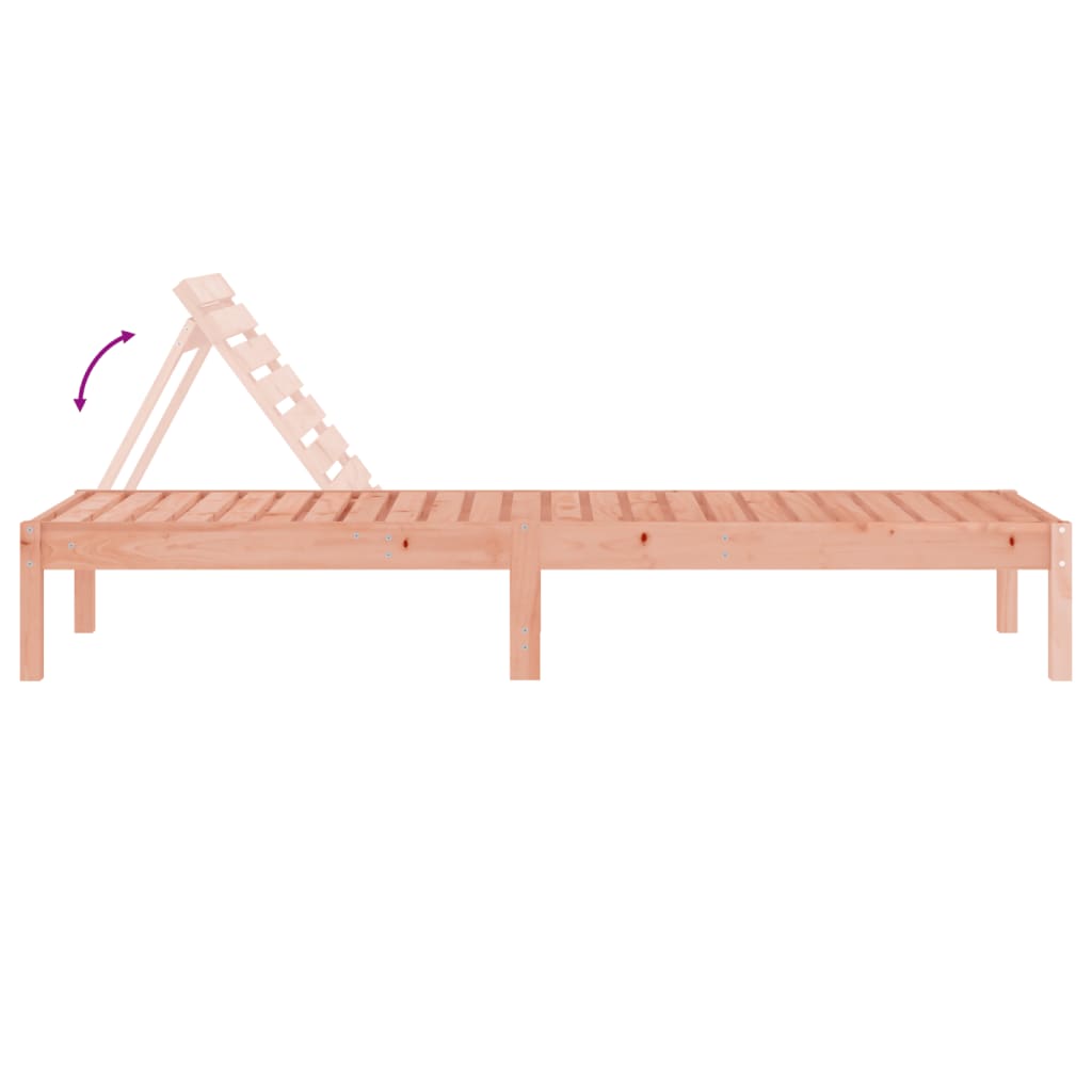 Lettino Prendisole 199,5x60x74 cm in Legno Massello di Douglas - homemem39