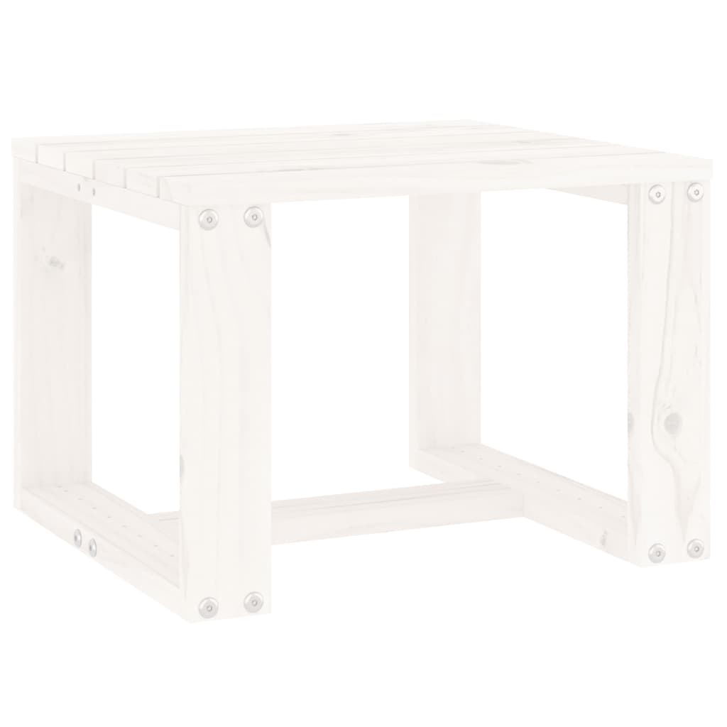 Tavolino da Giardino Bianco 40x38x28,5 cm Legno Massello Pino - homemem39