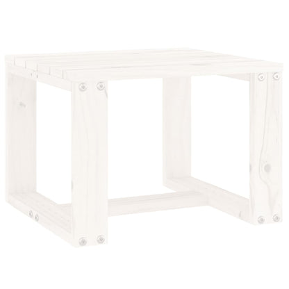 Tavolino da Giardino Bianco 40x38x28,5 cm Legno Massello Pino - homemem39