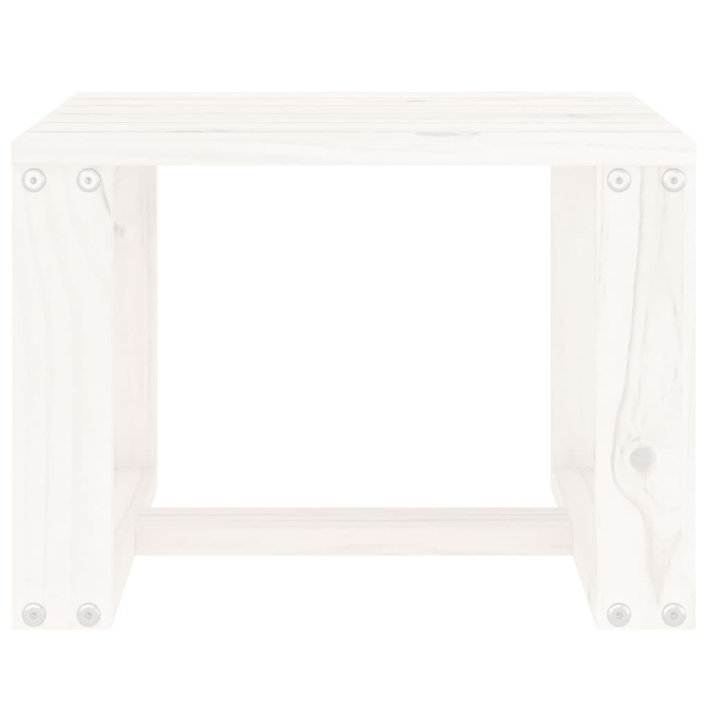 Tavolino da Giardino Bianco 40x38x28,5 cm Legno Massello Pino - homemem39